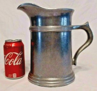 Vintage Rwp Wilton Pewter Pitcher With Ice Lip 8 Cup & 9 ",  Columbia Pa,  Usa