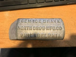 Vintage Gem Ice Shave Shaver - North Bros Mfg Co.  Philadelphia,  Pa Sno - Cone