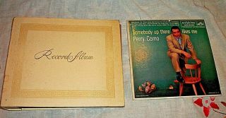 45 Rpm Record Storage Album Book Holder Folder Music Vintage W Perry Como Jacket