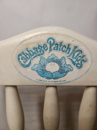 1986 Vintage Wooden Cabbage Patch Kids High Chair 3