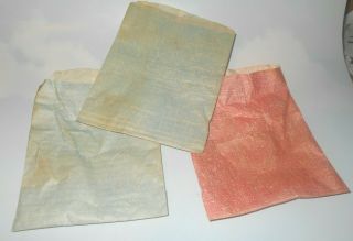 Vintage 1960s Marx Play Set Blue And Pink Paper 6 1/2 " By 9 " Content Bags X 3