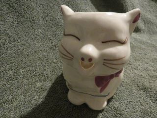 Vintage Shawnee Pottery Kitty Cat Puss ' n Boots Creamer - Pitcher 2