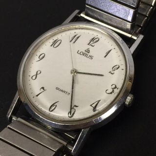 LORUS Quartz Y131 - 8000 Men’s Vintage Watch White Dial Battery 2