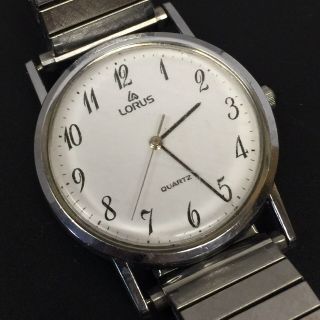 LORUS Quartz Y131 - 8000 Men’s Vintage Watch White Dial Battery 3