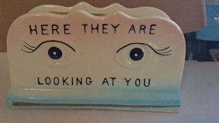 Here They Are Looking At You Vtg Ceramic Eyeglass Holder Eyes