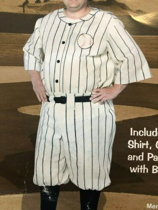 Old Tyme Baseball Player Uniform Pant Shirt Costume Mens Plus Size Xxl Vtg Style