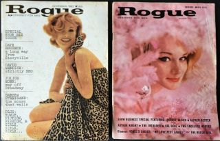 2 Vintage Rogue Pinup Magazines 1961,  1963