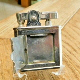 Vintage Continental Cmc Lighter,  With Front Compartment.  Photo,  Compact.