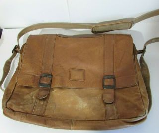 Vintage Colombian Leather Messenger Bag - Laptop Bag - Crossbody Messenger Bag