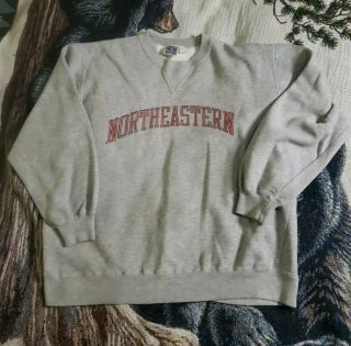 Vintage 90s Northeastern University Pullover Crewneck Sweatshirt Mens Xl
