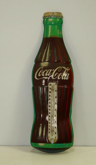 Vintage Donasco Coca - Cola Bottle Thermometer Advertising Sign Coke
