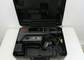 Vintage Rca Cc360 Pro Edit Vhs Video Camcorder With Charger & Case Black
