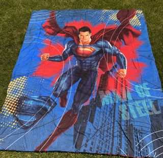 Vintage Superman/Man Of Steel Twin /Full Reversible Comforter Blanket 2