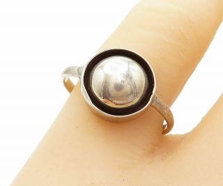 Mexico 925 Silver - Vintage Smooth Round Dome Design Band Ring Sz 8.  5 - R14933