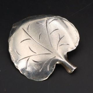 Vtg Sterling Silver - Stuart Nye Dogwood Tree Leaf Brooch Pin - 2g