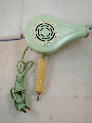Vintage Green Handy Hannah Hair Dryer Hand Held Model 895 (v1)