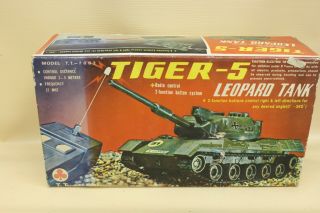 Vintage Tiger - 5 Radio Control Leopard Tank Toy Military