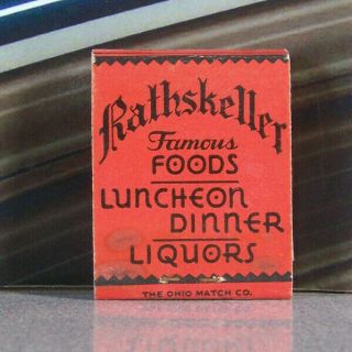 Vintage Matchbook U5 Kansas City Missouri Milwaukee Delicatessen Co Rathskeller