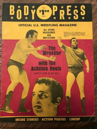 Vintage Detroit Body Press Wrestling Program May 1974 - The Sheik,  More