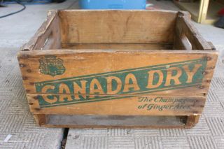 Vintage Canada Dry Soda Bottle Crate/carrier Wood Advertising Pop