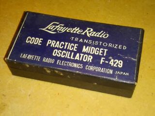 Vintage Morse Code Practice Oscillator Toner Midget Earphone Bakelite Case Japan