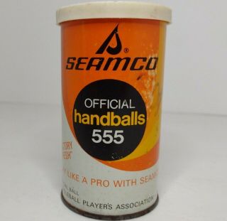 2 Vintage Seamco Sporting Goods Official Handball Paddle 555 Balls In Orig.  Can