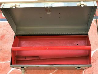 Vtg Craftsman 6500 Metal Tool Box With Red Tool Socket Tray