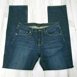 Banana Republic Vintage Straight Whiskered Dark Wash Blue Jeans Mens 32 X 33