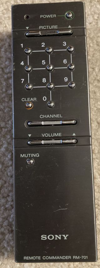 Oem Sony Rare Vintage Tv Remote Control Rm - 701 For Kv1945r