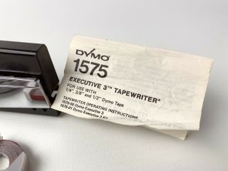 Vintage Office DYMO 1575 Executive 3 Tapewriter Embossing Labels Set 2