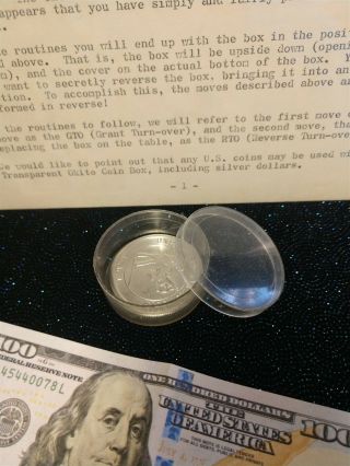 Vintage U.  F.  Grant Transparent Okito Coin Box Magic Trick 2