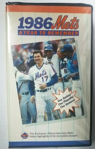 York Mets Vintage 1986 A Year To Remember Vhs Video Tape