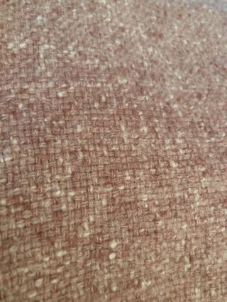 Vintage PINK Rose Satin Trim Blanket KENWOOD WOOL Products Slumber Throw 63x56” 2