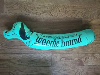 Vintage Inflatable - The Dog - Gone Surf Rider " Weenie Hound " Pool Toy - Ships Asap