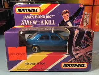 Vintage 1985 Matchbox Int’l James Bond 007 A View To A Kill Renault 11 Package