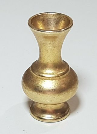 Vintage Miniature Brass Dollhouse Flower Vase 1 3/8 " Tall