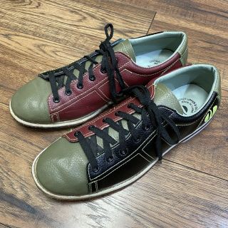 Vintage Linds Bowling Shoes Mens Size 10 Green Red Black World Impex 2