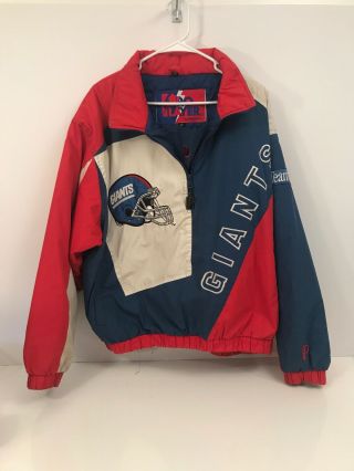 Vintage Pro Player Nfl York Giants Filled Jacket Large Coat Mets Nfl