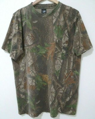 Xl Vtg Early 90s Realtree Hardwood Camo Single Stitch Faded Distressed T - Shirt