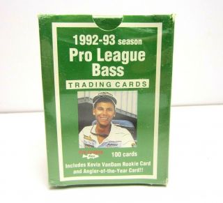 Vintage 1992 - 1993 Pro League Bass Trading Cards Pack Of 100 Kevin Vandam Rookie