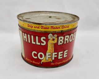 Vintage Hills Bros Coffee Tin 1 Lb.