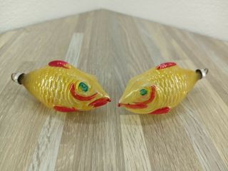 Vintage Glass Fish Ornaments - Christmas Holiday Decorations
