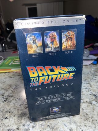 Back To The Future Limited Edition VHS Box Set w/Bonus 