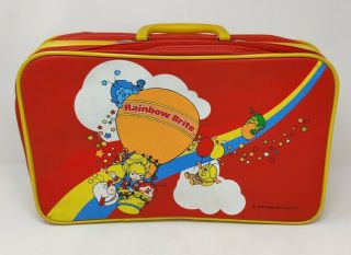 Vintage Rainbow Brite Hallmark Cards 1983 Kids Vinyl Carry Suitcase 1980s Bag