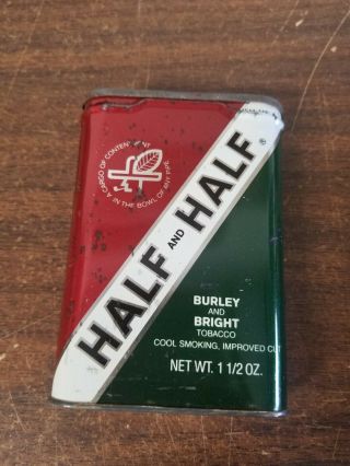 Vintage Burley Bright Half And Half Pipe Tobacco Tin Red Green Qty Available