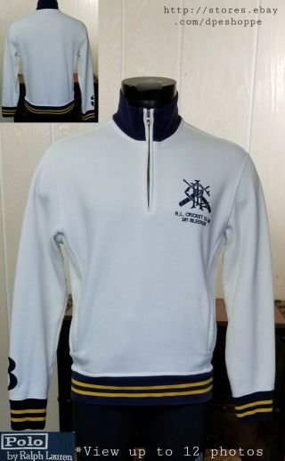 Vintage Polo Ralph Lauren R.  L.  Cricket Club 381 Bleeker Pullover Sweatshirt Sz M