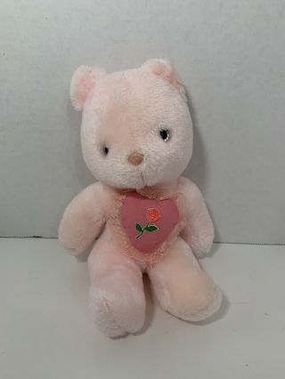 Applause Sachet Bear Pink Teddy 8811 Vintage Plush Rose Heart Lace Pillow 1984