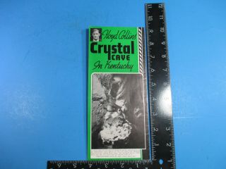 Vintage Floyd Collins Crystal Cave In Kentucky Travel Brochure Horse Cave S9319
