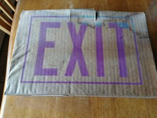 Vintage Atlite Lighted Exit Sign