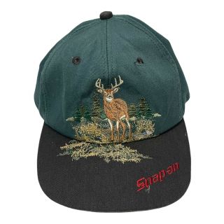 Vintage 90s K Brand Products Snap On Tools Deer Hunting Snapback Hat Made In Usa